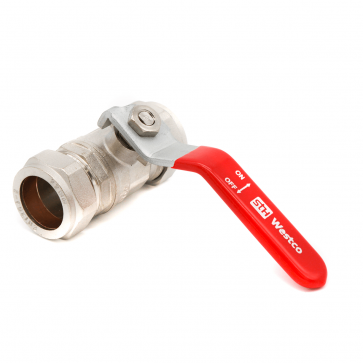 22mm Westco Lever Arm Ball Valves Red Handle