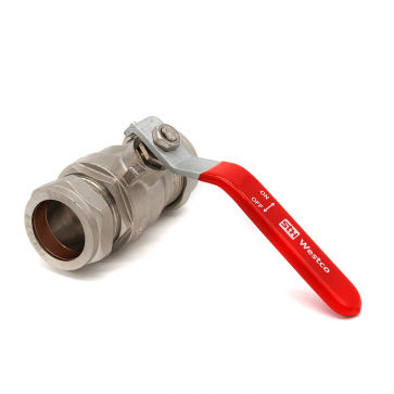 28mm Westco Lever Arm Ball Valves Red Handle
