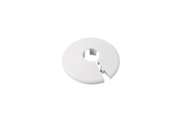 Pipe Cover Plate - White 15mm