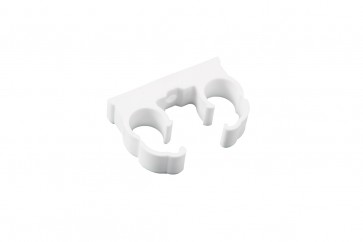 Double Hinged Clip - White