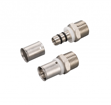 STH MULTILAYER - PRESS FITTING - F5 MALE COUPLER 16MM X 1/2"