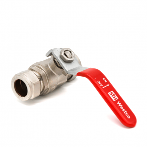 15mm Westco Lever Arm Ball Valves Red Handle