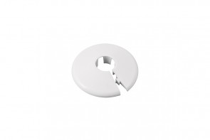 Pipe Cover Plate - White 15mm
