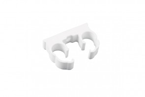 Double Hinged Clip - White