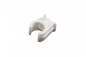 Snap On Pipe Clip - White 28mm
