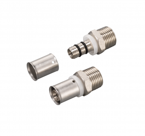 STH MULTILAYER - PRESS FITTING - F5 MALE COUPLER 16MM X 1/2"